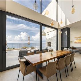 3 x 5 bedroom seafront villa with heated infinity pool near Rogoznica, sleeps 10